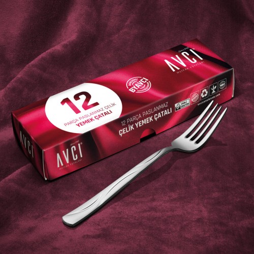 Ay Işığı 12 Adet Yemek Çatalı 2 mm