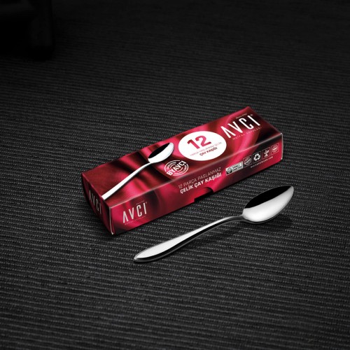 Elit 12 Parça Çay Kaşığı 18/10 Paslanmaz Çelik